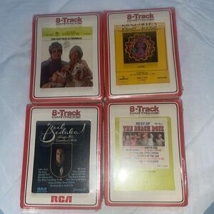 Vintage set of 4 Columbia House 8 track tapes still in packages- see pictures